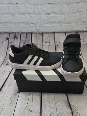 adidas GRAND COURT 2.0 Kids Black/White Shoes